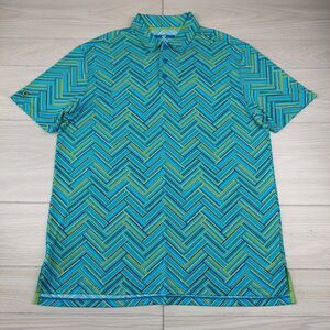 IBKUL Polo Shirt Mens‎ Large Herringbone Performance Wicking Golf Pickleball